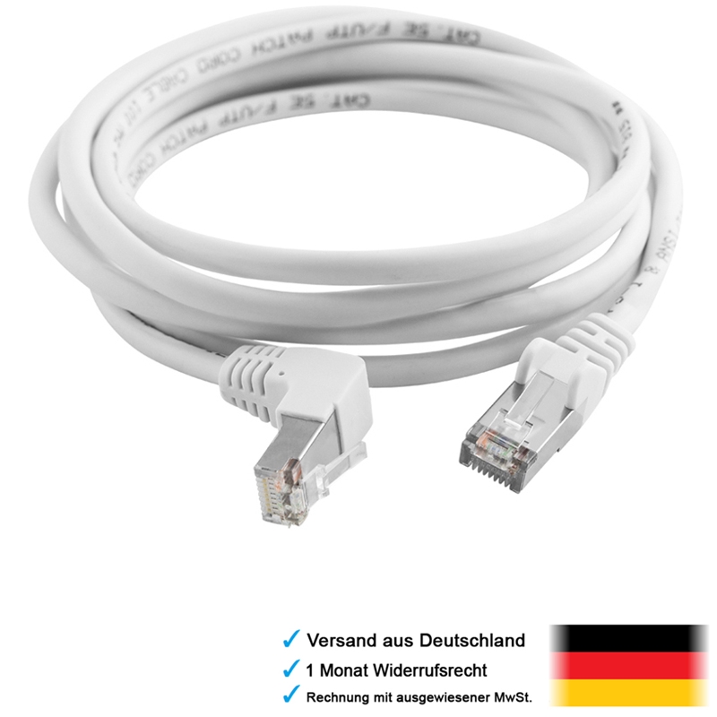 CAT5e DSL Patchkabel Netzwerkkabel Netzwerk LAN Kabel FUTP geschirmt 90