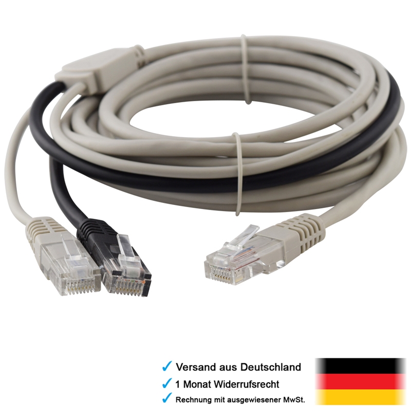 3m DSL LAN Rete Cavo Y Di Distribuzione 1x A 2x Rj45 Con Spina TAE-F ...