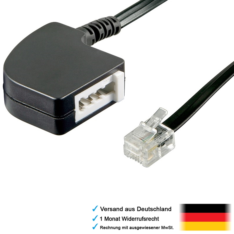 20cm TAE-F Kabel Für Telefon TAEF Buchse Kupplung Weiblich Auf RJ11 ...